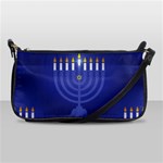 blue happy hannukah Shoulder Clutch Bag