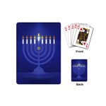 blue happy hannukah Playing Cards (Mini)