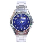 blue happy hannukah Stainless Steel Analogue Watch