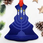 blue happy hannukah Ornament (Christmas Tree) 