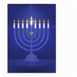 blue happy hannukah Large Garden Flag (Two Sides)