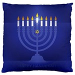 blue happy hannukah Large Cushion Case (One Side)