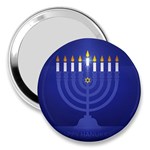 blue happy hannukah 3  Handbag Mirror