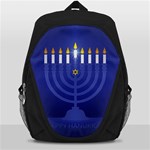 blue happy hannukah Backpack Bag