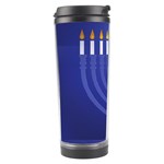 blue happy hannukah Travel Tumbler