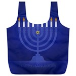 blue happy hannukah Full Print Recycle Bag (XL)