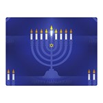 blue happy hannukah Double Sided Flano Blanket (Mini)