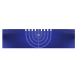 blue happy hannukah Satin Scarf (Oblong)