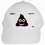 Funny Poop Emoji White Cap