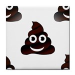 Funny Poop Emoji Tile Coaster