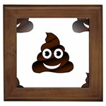 Funny Poop Emoji Framed Tile