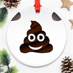 Funny Poop Emoji Ornament (Round)