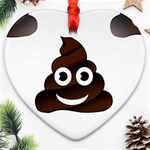 Funny Poop Emoji Ornament (Heart)