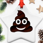 Funny Poop Emoji Ornament (Star)