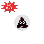 Funny Poop Emoji 1  Mini Button (100 pack) 