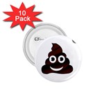 Funny Poop Emoji 1.75  Button (10 pack) 