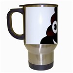 Funny Poop Emoji Travel Mug (White)