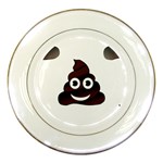 Funny Poop Emoji Porcelain Plate