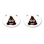 Funny Poop Emoji Cufflinks (Oval)