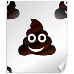 Funny Poop Emoji Canvas 8  x 10 