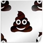 Funny Poop Emoji Canvas 12  x 12 