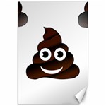 Funny Poop Emoji Canvas 12  x 18 