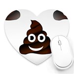 Funny Poop Emoji Heart Mousepad