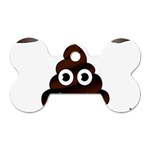 Funny Poop Emoji Dog Tag Bone (One Side)