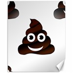 Funny Poop Emoji Canvas 11  x 14 