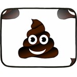 Funny Poop Emoji Fleece Blanket (Mini)