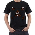 Funny Poop Emoji Men s T-Shirt (Black)