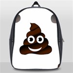 Funny Poop Emoji School Bag (Large)