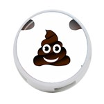 Funny Poop Emoji 4-Port USB Hub (One Side)