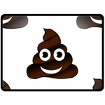 Funny Poop Emoji Fleece Blanket (Large)