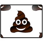 Funny Poop Emoji Fleece Blanket (Medium)