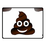 Funny Poop Emoji Fleece Blanket (Small)