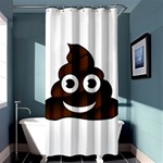 Funny Poop Emoji Shower Curtain 36  x 72  (Stall)