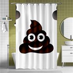 Funny Poop Emoji Shower Curtain 48  x 72  (Small)