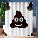 Funny Poop Emoji Shower Curtain 60  x 72  (Medium)