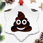 Funny Poop Emoji Ornament (Snowflake)