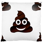 Funny Poop Emoji Large Cushion Case (One Side)