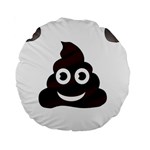 Funny Poop Emoji Standard 15  Premium Round Cushion 