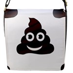 Funny Poop Emoji Flap Closure Messenger Bag (S)