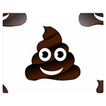 Funny Poop Emoji Double Sided Flano Blanket (Medium)