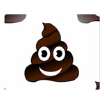 Funny Poop Emoji Double Sided Flano Blanket (Large)