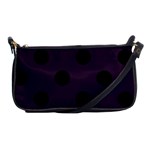 Polka Dots - Black on Dark Purple Shoulder Clutch Bag