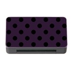 Polka Dots - Black on Dark Purple Memory Card Reader with CF