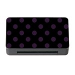 Polka Dots - Dark Purple on Black Memory Card Reader with CF