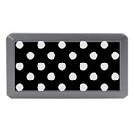 Polka Dots - Platinum Gray on Black Memory Card Reader (Mini)