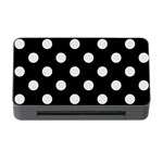 Polka Dots - Platinum Gray on Black Memory Card Reader with CF